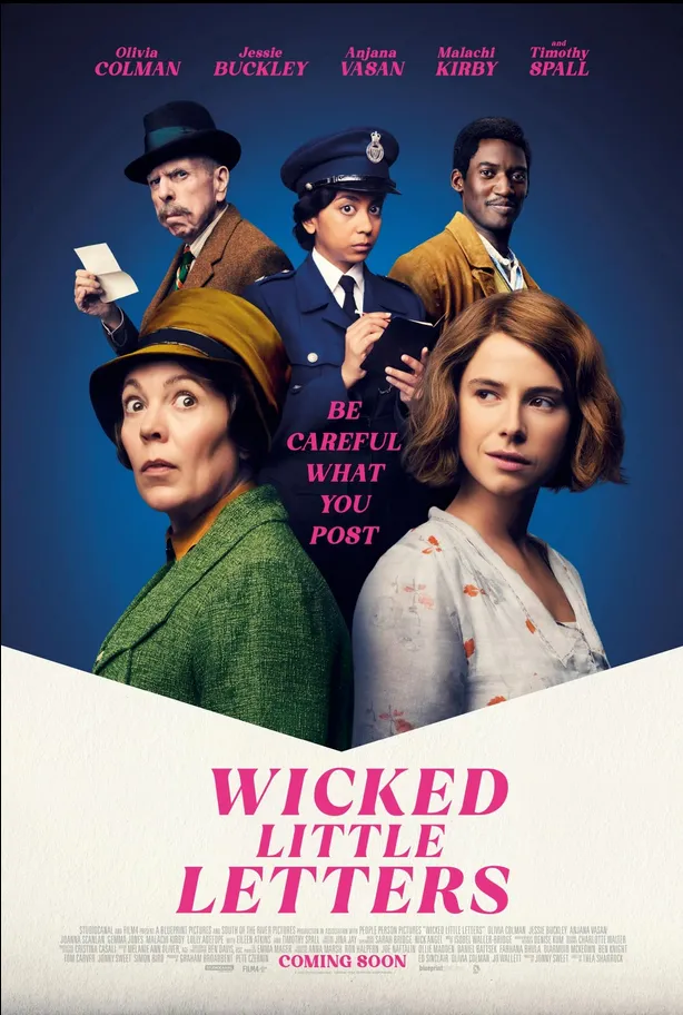 Movie Poster with two women looking out a the viewer a postbox between them.
