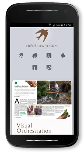 Mockup of mobile screen
