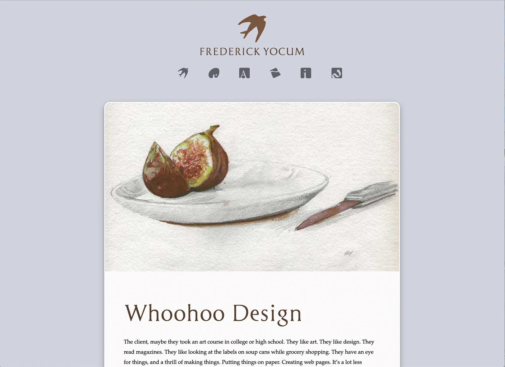 Home page of Frederick Yocum's website